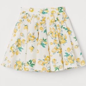NWOT H&M Lemon Circle Skirt